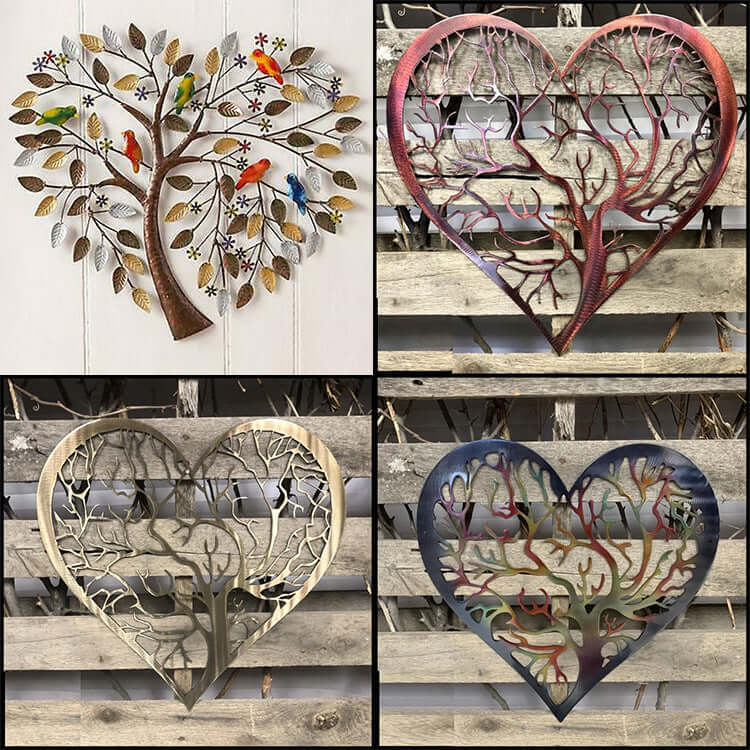 Heart Tree Wrought Iron Wall Hanging Decorations