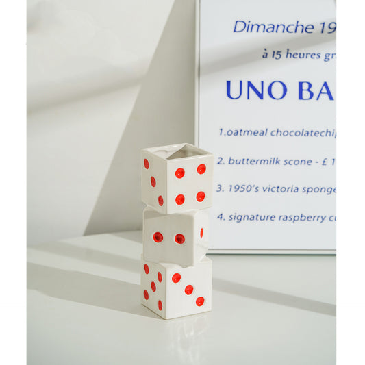 Creative Ceramic Dice Vase Decoration