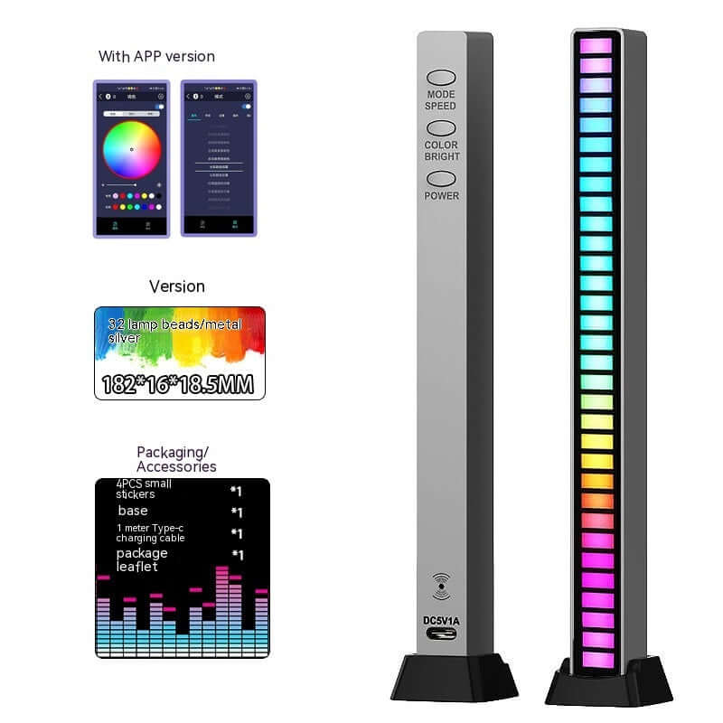 Led Sound Control Licht Bar RGB Umgebungs Pickup Rhythmus Lampe Musik USB Einstellbare Automotivo Streifen Für Autos Familie Party