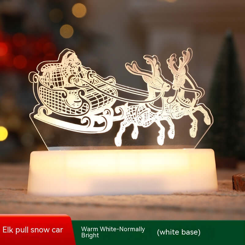 Weihnachtsdekoration, 3D-Lampe, Acryl-LED-Nachtlichter, Neujahr, Valentinstag, Weihnachten, Kindergeschenk, Weihnachtsschmuck