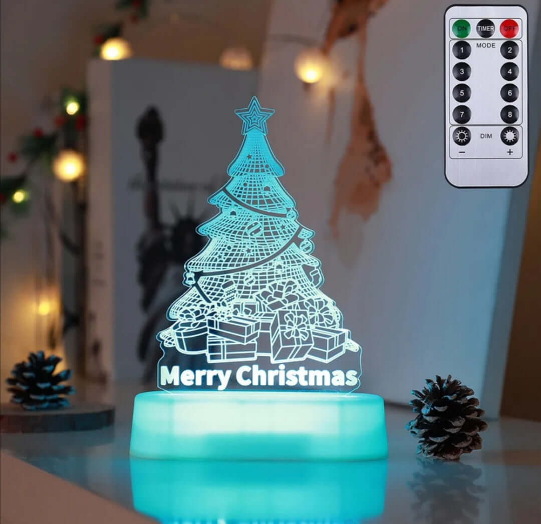 Décoration de noël lampe 3D acrylique LED veilleuses nouvel an saint valentin noël enfants cadeau ornements de noël