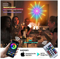 Lumière d'ambiance musicale à commande vocale Bluetooth couleur magique LED