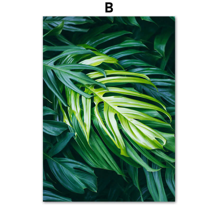 Peinture sur toile de plantes vertes, décoration d'intérieur