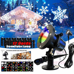 Christmas Projector Lights LED Laser Film Moving Outdoor Landscape Colorful Lamp