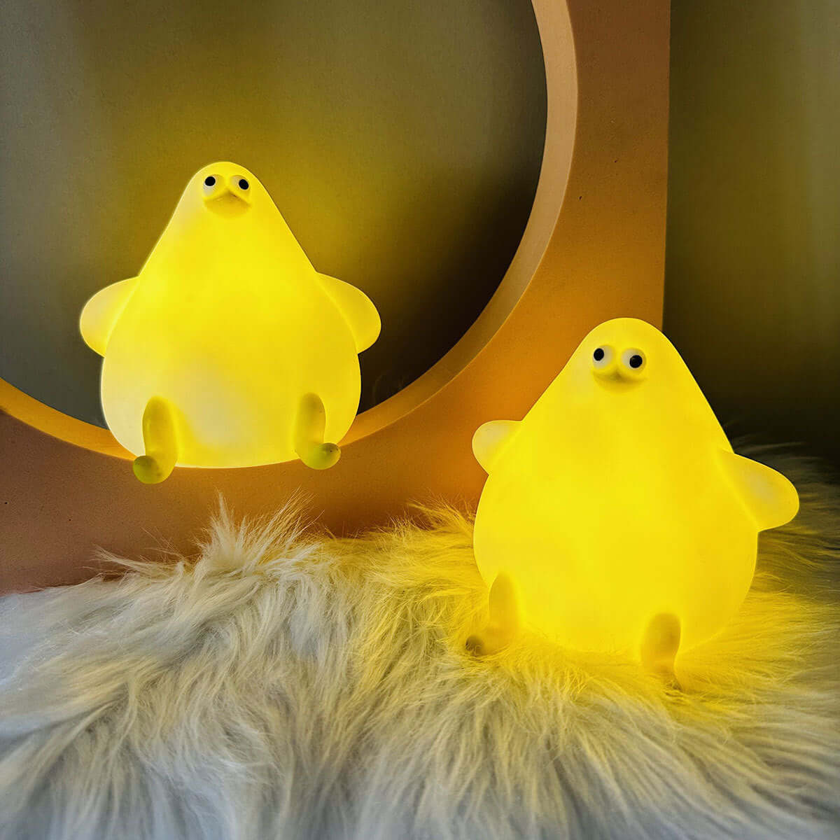 Lampe de nuit en silicone en forme de mouette avec chargement USB, idéale pour la chambre d'un enfant ou comme cadeau de Noël