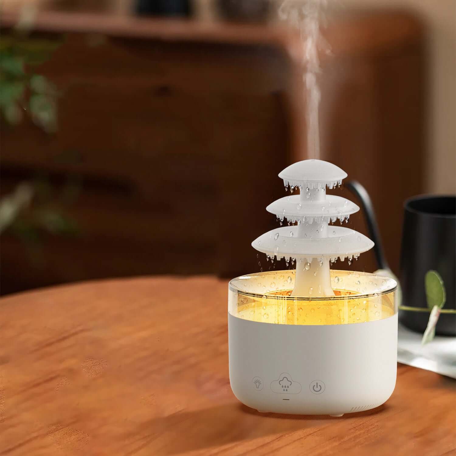 Neue Wolke Regen Luftbefeuchter Ätherisches Öl Aromatherapie Diffusor USB Stumm Nebel Luftbefeuchter Mit Bunten Licht