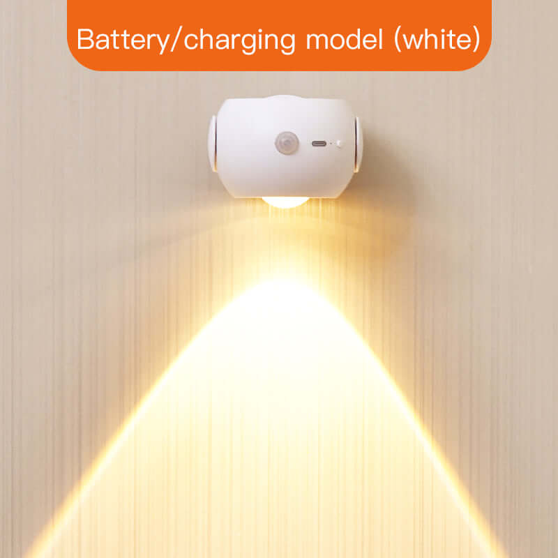 Adjustable Angle Human Sensing Light - Wireless Sunset Light for Indoor Use, Rechargeable Wall