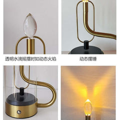 Creative Charging Imitation Candle Swing Ambience Light Table Lamp