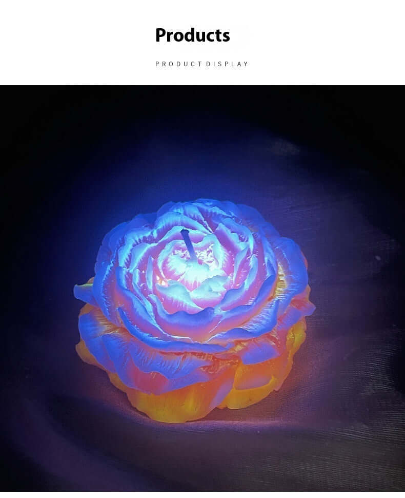 Peony Flower Luminous Fluorescence Low Temperature Candles