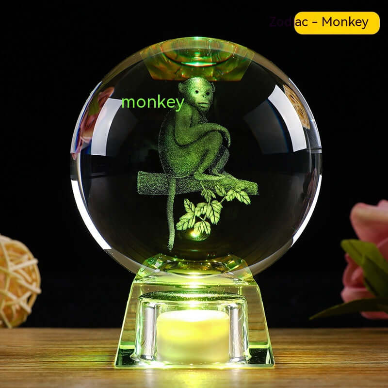 Crystal Ball Zodiac Decorative Crafts Luminous Ornaments