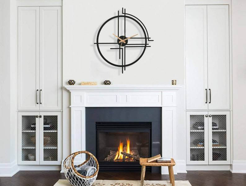 Oversized Simple Geometric Wall Clock Modern Home