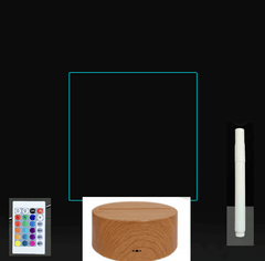 3D-Acryl-Tafel, Handschrift-Nachrichtentafel, LED-Licht