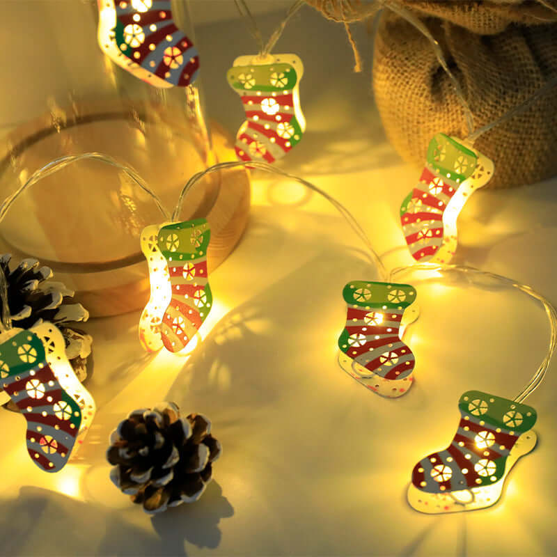 2023 Weihnachten LED Lichterkette Weihnachtsmann Elch Schneemann Weihnachten Ornament String Licht Weihnachtsdekorationen 2023 Neujahr Navidad Geschenk