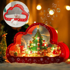 Christmas Cloud Night Lamp LED Table Light - Assembled Building Block Toy, Decorative Mirror