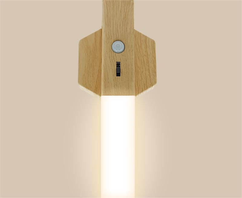 Lampe de nuit en bois pour maison intelligente, petite lampe LED à Induction