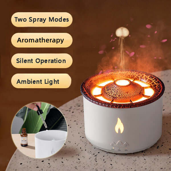 Creative Volcano Aromatherapy Humidifier - Soothing Mist & LED Light