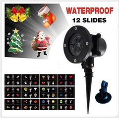 Christmas Projector Lights LED Laser Film Moving Outdoor Landscape Colorful Lamp