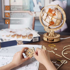 Rokr Globe lumineux 3D en bois, 180 pièces, Kits de blocs de construction, jouet, offre spéciale