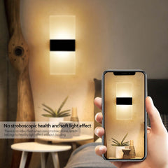 Lampe murale avec capteur de mouvement, Rechargeable par USB, luminaire décoratif d'intérieur, idéal pour une chambre à coucher, un couloir, des escaliers