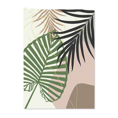 Tropical Plant Leaf Wall Art Canvas Painting