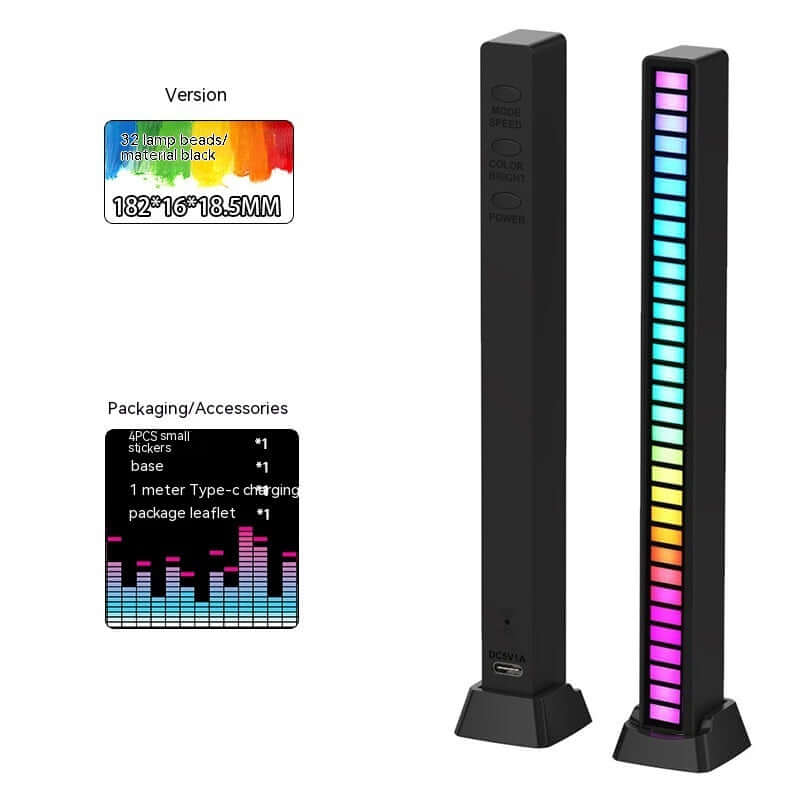 Led Sound Control Licht Bar RGB Umgebungs Pickup Rhythmus Lampe Musik USB Einstellbare Automotivo Streifen Für Autos Familie Party