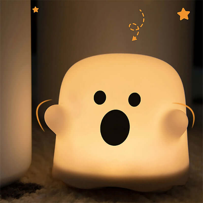 Lampe de chevet en silicone à capteur tactile LED pour décoration d'intérieur, idéal pour les chambres de filles, le salon, un cadeau d'anniversaire pour enfants ou pour Halloween