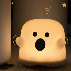 Silicone LED Touch Night Light - Bedside Lamp for Kids, Decor, Gifts & Halloween