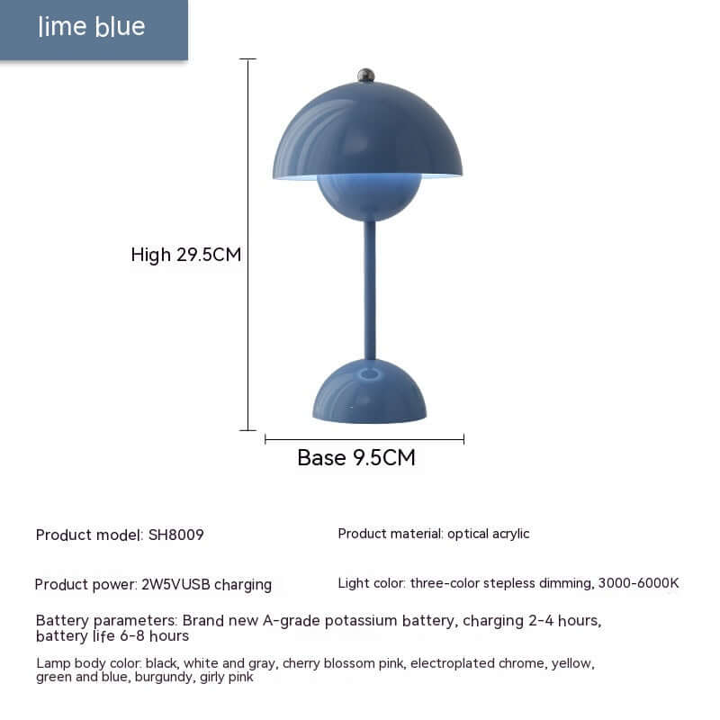 Wiederaufladbare Bud-Atmosphäre-Tischlampe, dekorative Nachttischlampe