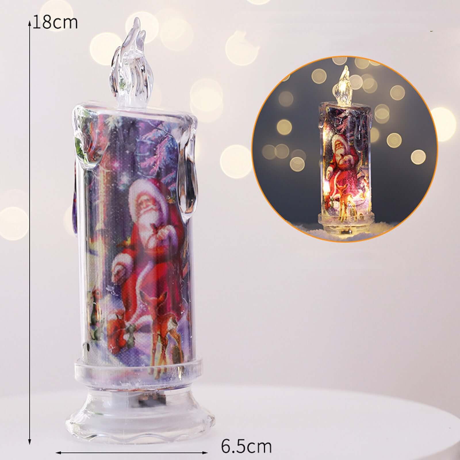 Bougies électroniques transparentes de Noël Cadeaux décoratifs