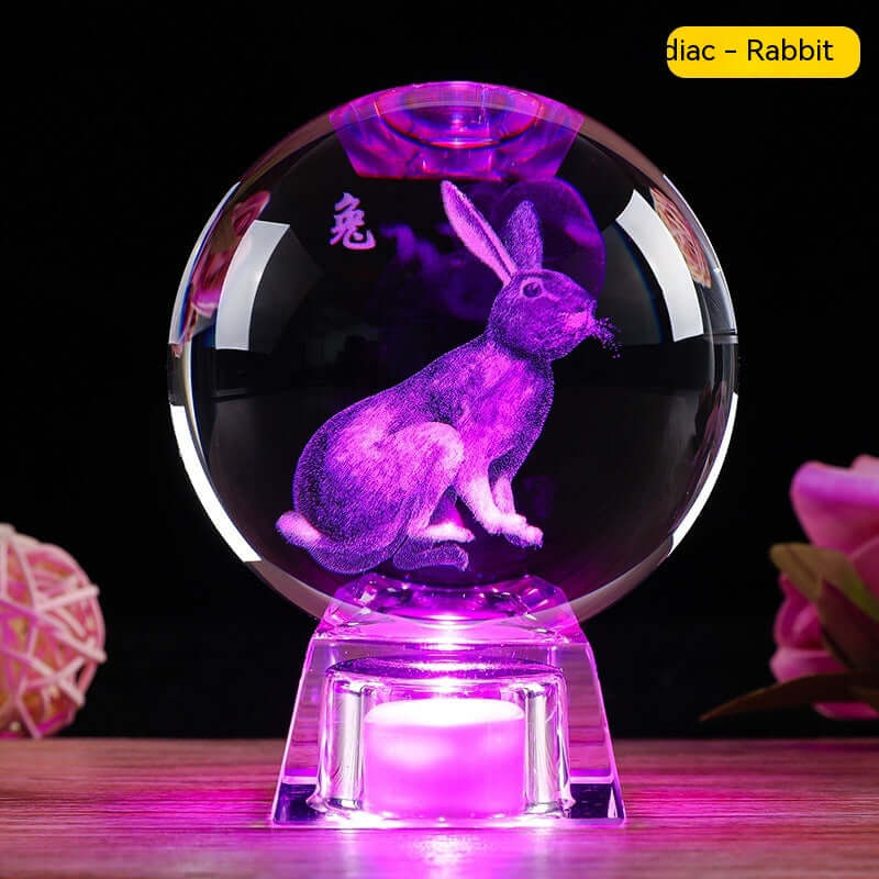 Crystal Ball Zodiac Decorative Crafts Luminous Ornaments