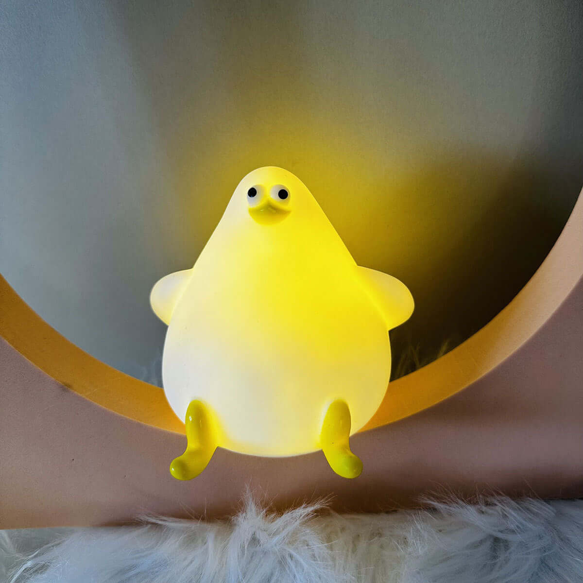 Lampe de nuit en silicone en forme de mouette avec chargement USB, idéale pour la chambre d'un enfant ou comme cadeau de Noël