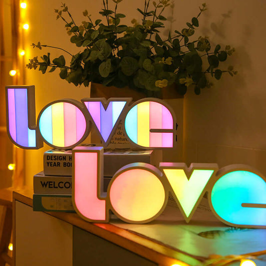 Décor de saint-valentin, lumière LED d'amour, cadeau de saint-valentin pour petite amie, décoration de fête d'anniversaire de mariage, décor de mariage romantique