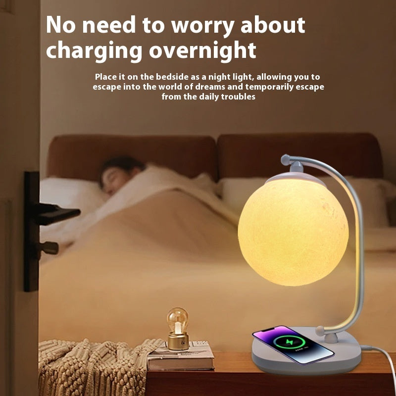 Led Smart Atmosphere Table Wireless Charging Eye Protection Bedside Lamp