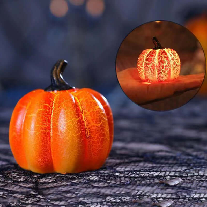 Nouveau Halloween citrouille lanterne Simulation citrouille LED bougie lampe résine lumineuse citrouille